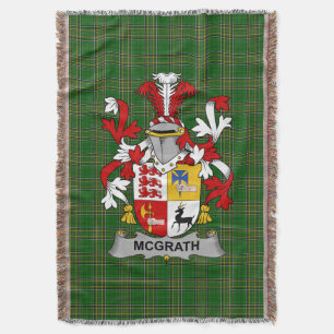 Irish McGrath of McGraw Wapen Familiecreet Deken