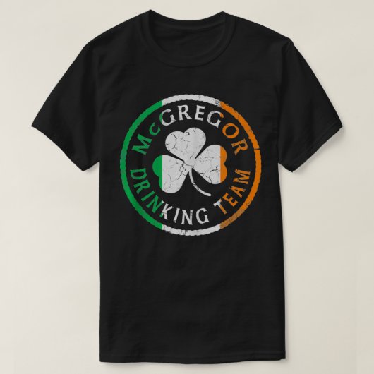 Irish McGregor Drinking Team St Patricks Day Famil T-shirt (Design voorkant)