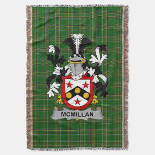 Irish McMillan Coat of Arms Family Crest Ireland Deken