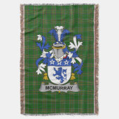 Irish McMurray Coat of Arms Family Crest Ireland Deken (Voorkant Verticaal)