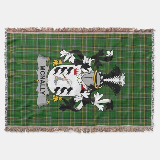 Irish McNally Coat of Arms Family Crest Ireland Deken (Voorkant)