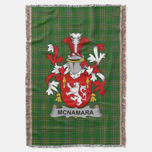 Irish McNamara Coat of Arms Family Crest Ireland Deken