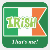 Irish Me Flag Sticker (Voorkant)