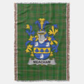 Irish Meacham Coat of Arms Family Crest Ireland Deken (Voorkant Verticaal)