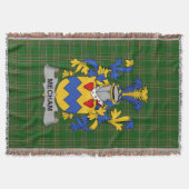 Irish Mecham Coat of Arms Family Crest Ireland Deken (Voorkant)