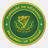Irish Medallion Ronde Sticker (Voorkant)