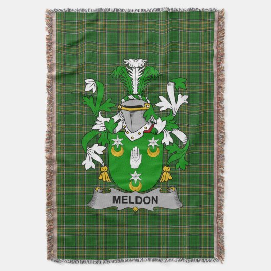 Irish Meldon of Muldoon familiewapen Deken (Voorkant Verticaal)