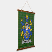 Irish Meller Coat of Arms Family Crest Hangend Wandkleed (Gebogen)