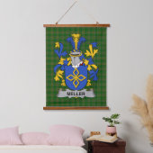 Irish Meller Coat of Arms Family Crest Hangend Wandkleed (Slaapkamer)