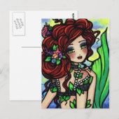 Irish Mermaid Fantasy Art Briefkaart van Hannah Ly (Voorkant / Achterkant)