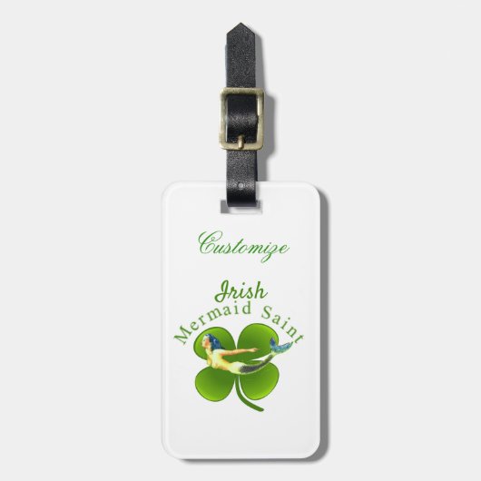 Irish Mermaid Saint Thunder_Cove Bagagelabel (Voorkant verticaal)