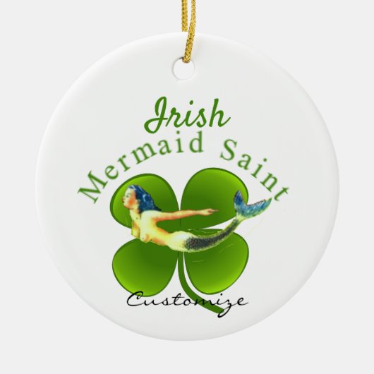 Irish Mermaid Saint Thunder_Cove Keramisch Ornament (Voorkant)