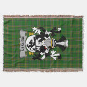 Irish Mervyn Coat of Arms Family Crest Ireland Deken (Voorkant)