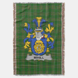 Irish Mihill Coat of Arms Family Crest Ireland Deken