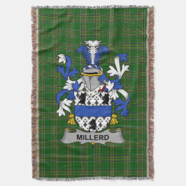 Irish Millerd Coat of Arms Family Crest Ireland Deken