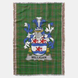 Irish Milligan Coat of Arms Family Crest Ireland Deken
