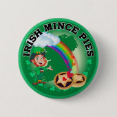 Irish Mince Pies aan het einde van een regenboog Ronde Button 5,7 Cm (Voorkant)