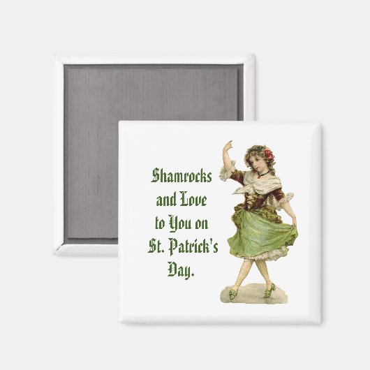 Irish Miss Square Magnet (Voorkant / Achterkant)