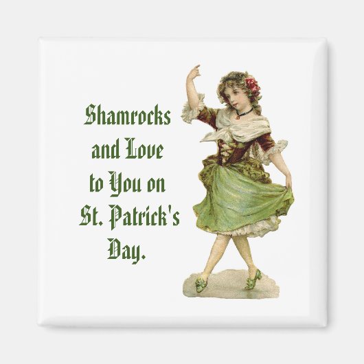 Irish Miss Square Magnet (Voorkant)
