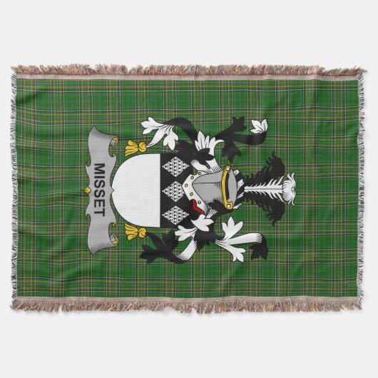 Irish Misset Coat of Arms Family Crest Ireland Deken (Voorkant)