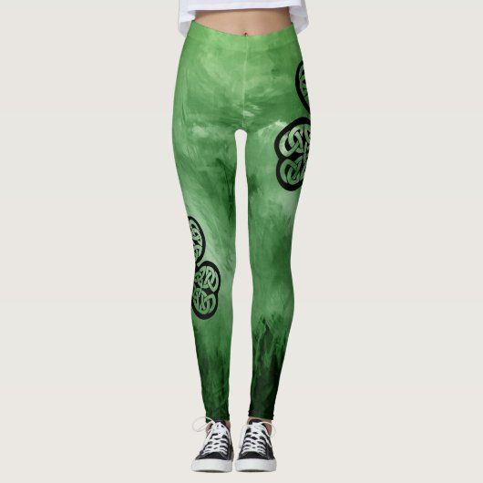 IRISH MIST MAGICAL CELTIC SHAMROCK Saint Patrick's Leggings (Voorkant)