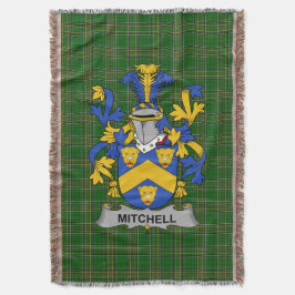 Irish Mitchell Coat of Arms Family Crest Ireland Deken