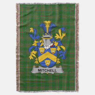 Irish Mitchell Coat of Arms Family Crest Ireland Deken