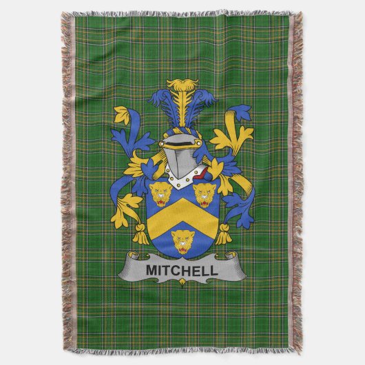 Irish Mitchell Coat of Arms Family Crest Ireland Deken (Voorkant Verticaal)