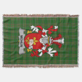 Irish Mohun of Mohan wapenschild Familie Crest Ir Deken (Voorkant)