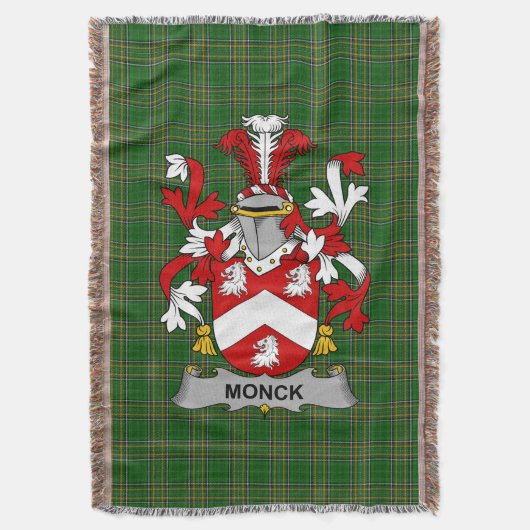 Irish Monck of Moncke familiewapen Crest I Deken (Voorkant Verticaal)