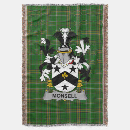 Irish Monsell Coat of Arms Family Crest Ireland Deken