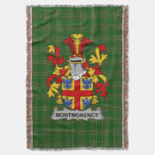 Irish Montmorency Wapenschild Familie Crest Irela Deken (Voorkant Verticaal)