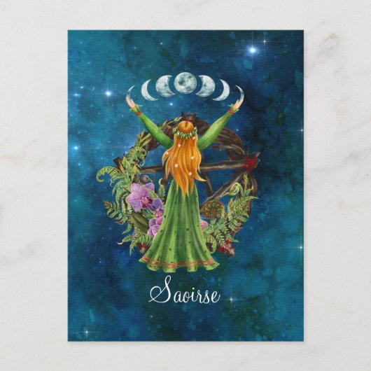 Irish Moon Goddess Briefkaart (Voorkant)
