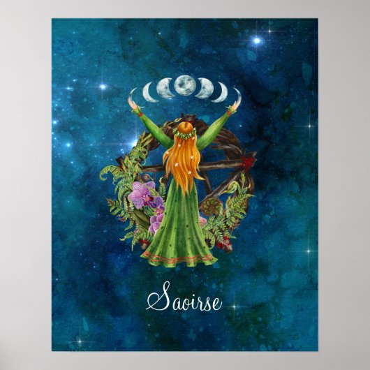 Irish Moon Goddess Poster (Voorkant)