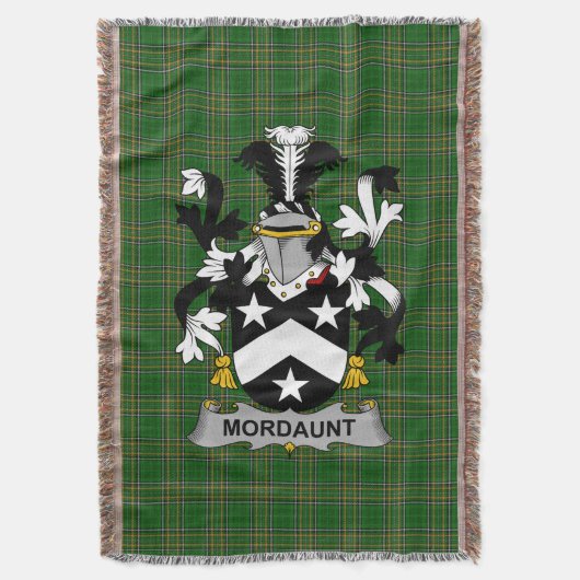 Irish Mordaunt Coat of Arms Family Crest Ireland Deken (Voorkant Verticaal)
