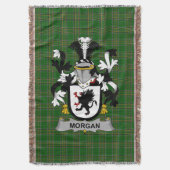 Irish Morgan Coat of Arms Family Crest Ireland Deken (Voorkant Verticaal)