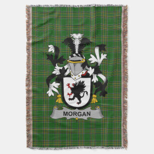 Irish Morgan Coat of Arms Family Crest Ireland Deken