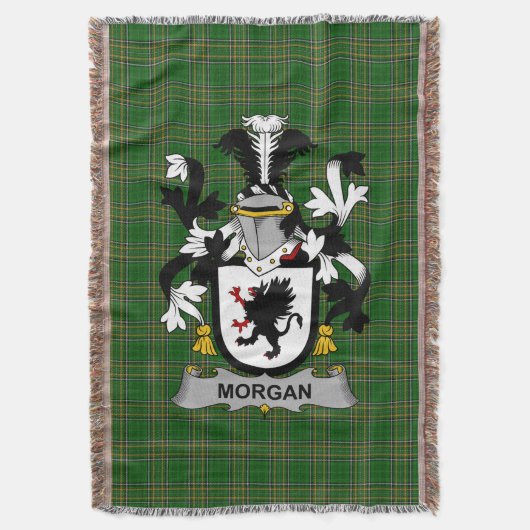 Irish Morgan Coat of Arms Family Crest Ireland Deken (Voorkant Verticaal)