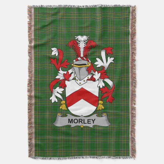 Irish Morley Coat of Arms Family Crest Ireland Deken (Voorkant Verticaal)