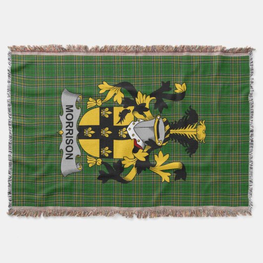 Irish Morrison Coat of Arms Family Crest Ireland Deken (Voorkant)
