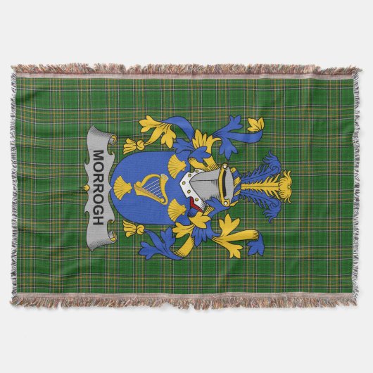 Irish Morrogh of Morrow Wapen van de familie Crest Deken (Voorkant)