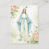 Irish Mother Mary Catholic Funeral Memorial Visitekaartje (Voorkant)