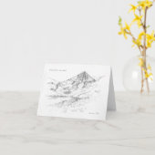 Irish Mountains Blank Wenskaart - Carrauntoohil Kaart (Gele Bloem)