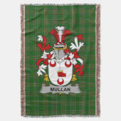 Irish Mullan Coat of Arms Family Crest Ireland Deken (Voorkant Verticaal)
