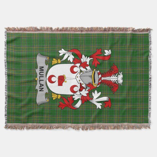 Irish Mullan Coat of Arms Family Crest Ireland Deken (Voorkant)