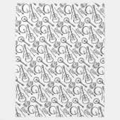 Irish Music Instrument Fleece Blanket (Voorkant)