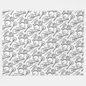Irish Music Instrument Fleece Blanket (Voorkant (Horizontaal))