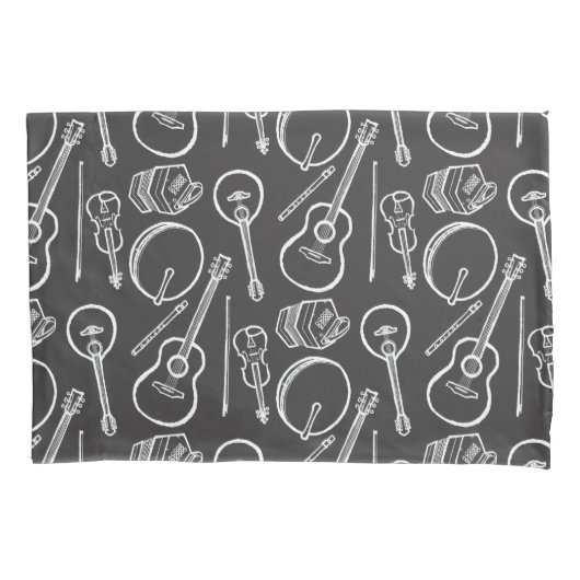 Irish Music Instruments Single Kussensloop Standar (Voorkant)