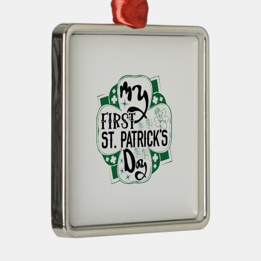 Irish My First ST Patrick S Day Metalen Ornament (Rechts)