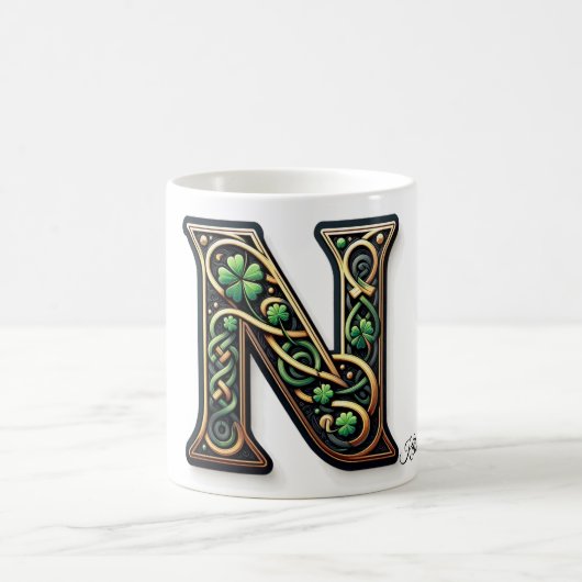 Irish N Monogram Coffee Mug Koffiemok (Center)